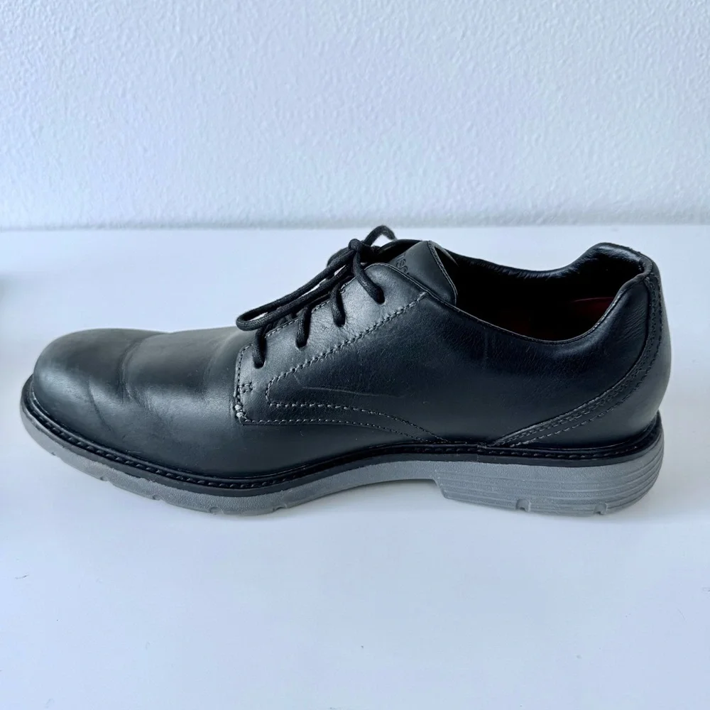 Mark Nason Men’s Lite Lugg Del-Leather Oxford Dress Shoes-Black/Gray Size 10.5